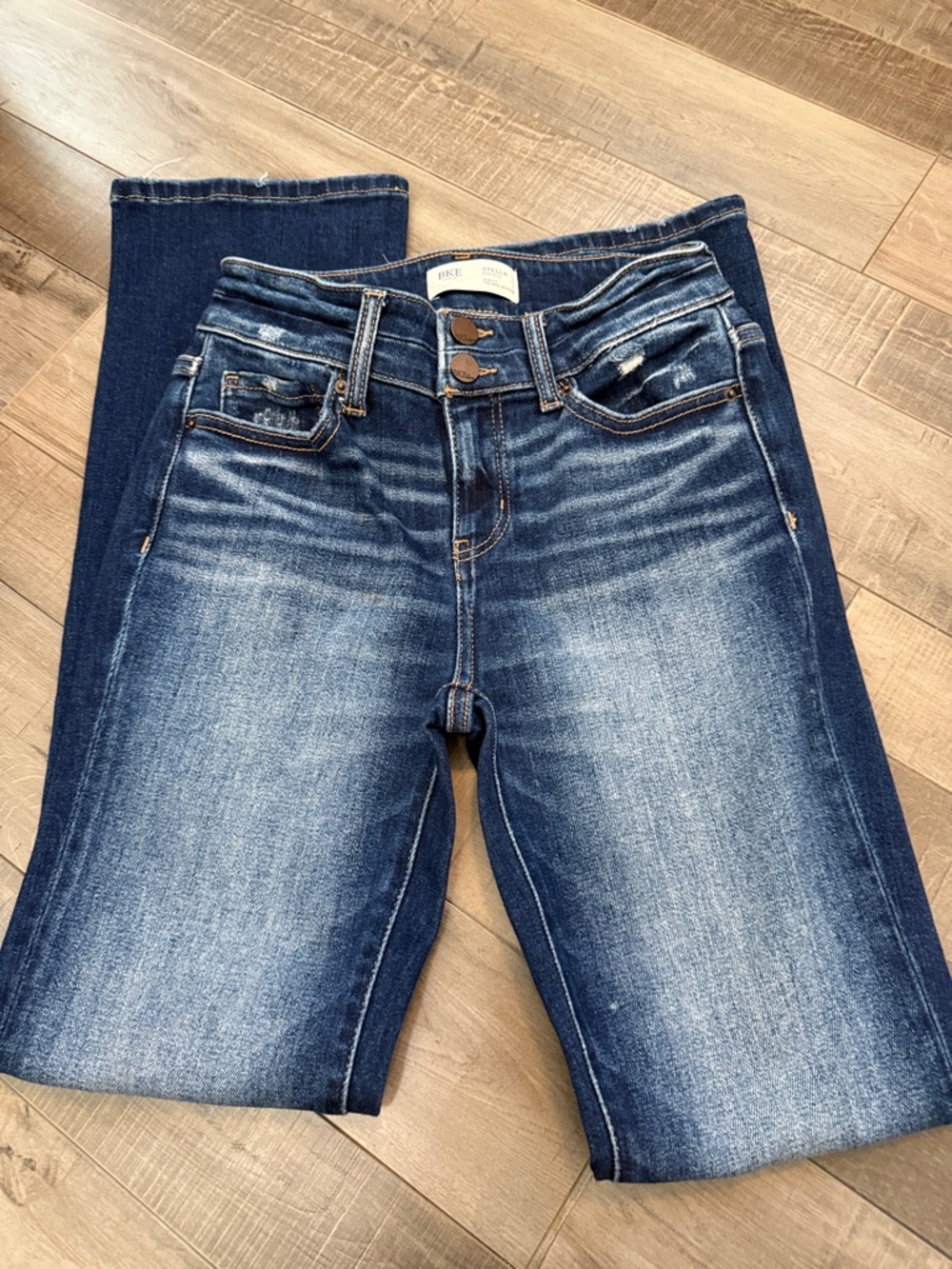 BKE Women's Jeans in Dark Blue Wash - Picture 3 of 5